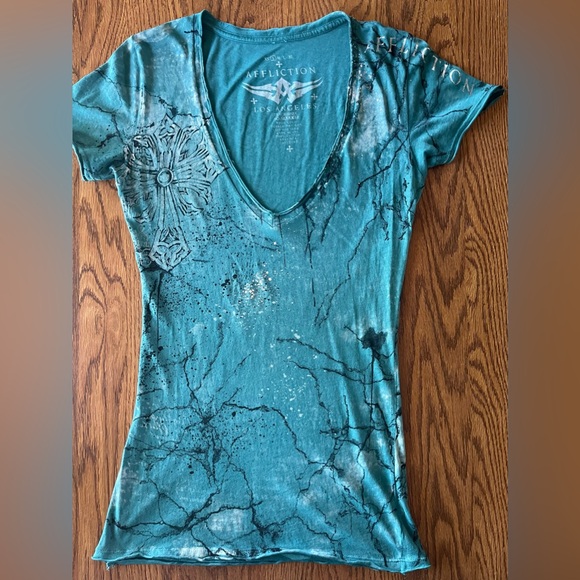 Affliction Short Sleeved Tee Size Small - Picture 1 of 11
